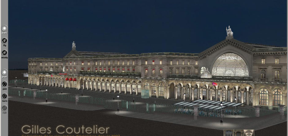 Gare de l'Est - Paris - Visite virtuelle temps réel interactive.